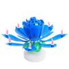 Birthday Candle - Lotus - Music - Cake Decoration - 8 Small Candles - Blue