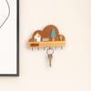 Cloud House Forest Key Storage Holder Solid Wood Decorative Hook Door Wall Hook  Home Decor