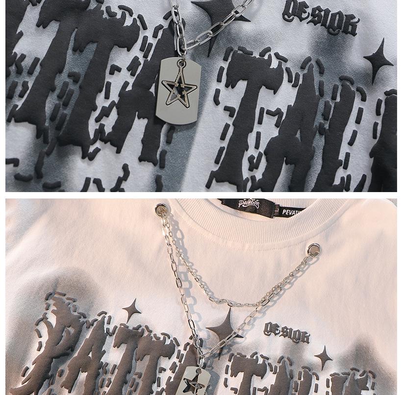 Женская американская ретро-футболка оверсайз из чистого хлопка - Милый свободный топ с коротким рукавом на 2025 год