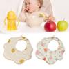 Breathable & Absorbent Burp Cloths Cute & Functional Baby Bibs Lovely Pattern Newborns Bibs Cotton Bibs for Infants Gift