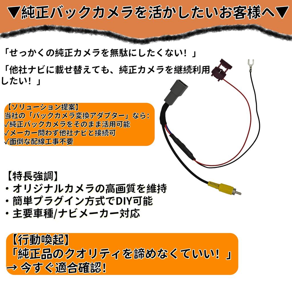 Oattun RCA013H Адаптер-конвертер входа камеры заднего вида RCA для Honda, Используется напрямую от