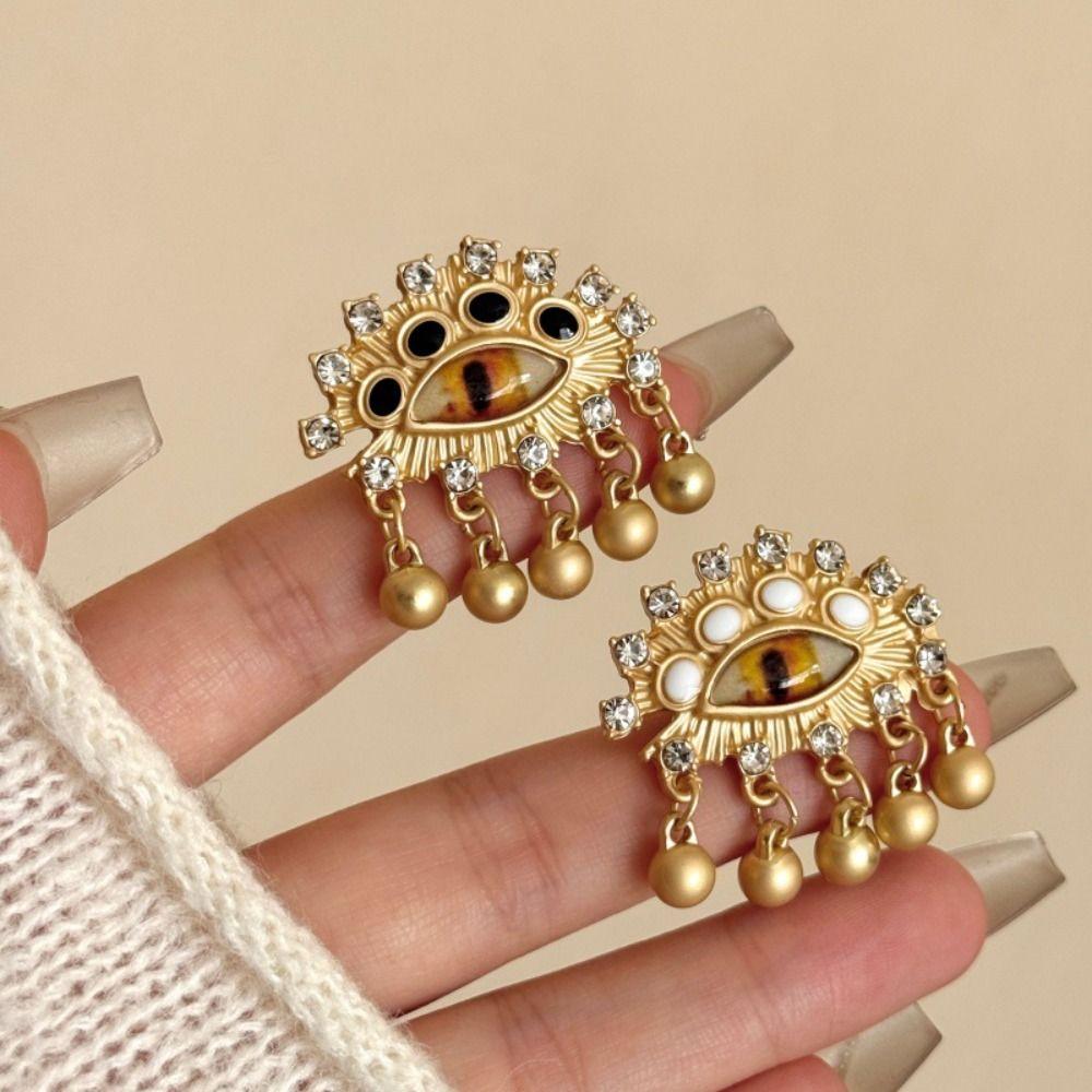 Кольцо «Демонический глаз» с жемчугом, Геометрическое винтажное золотое кольцо, Креативное кольцо с голубыми глазами, Друзья