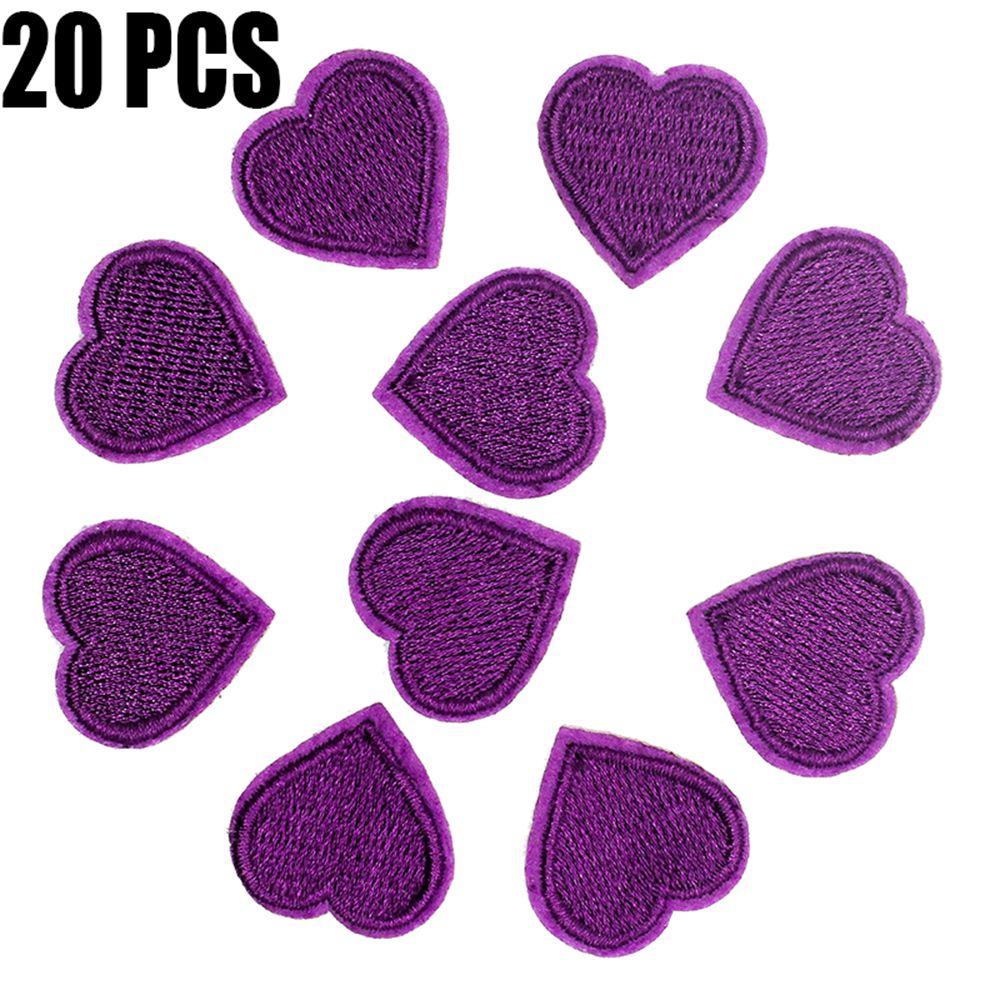 20pcs/lot Iron On Love Heart Patches Badge Appliques Clothes Sticker