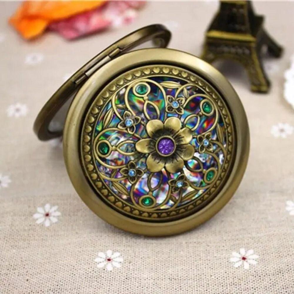 Folding Folding Pocket Mirror Double-sided Round Makeup Mirror Office