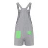 S-XXL Men Cartoon Dinosaur Printed Overalls Pajamas Back Color Blocking Pockets Adjustable Straps Bib Shorts Rompers Sleepwear