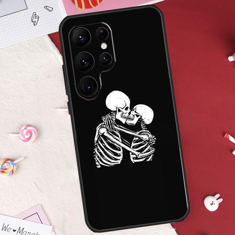 Арт-кейс "Скелет" для Samsung Galaxy S26 Ultra S23 S22 S21 S20 S24 S25 Ultra S10 Plus S25 FE Защитный чехол