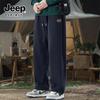 JEEP SPIRIT Men's Winter Fleece Wide-Leg Casual Pants