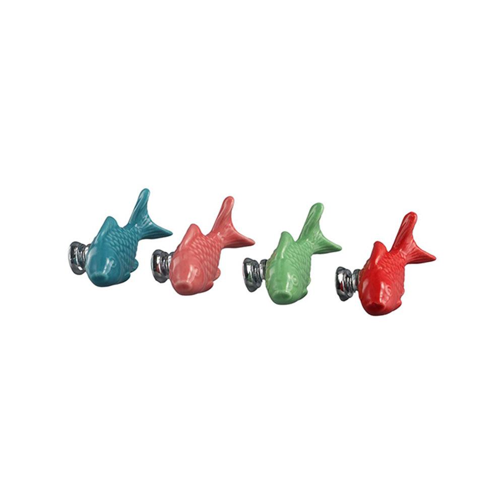 Fish Shape Drawer Knob Single Hole Door Handles Stylish Cupboard Knob  Kitchen