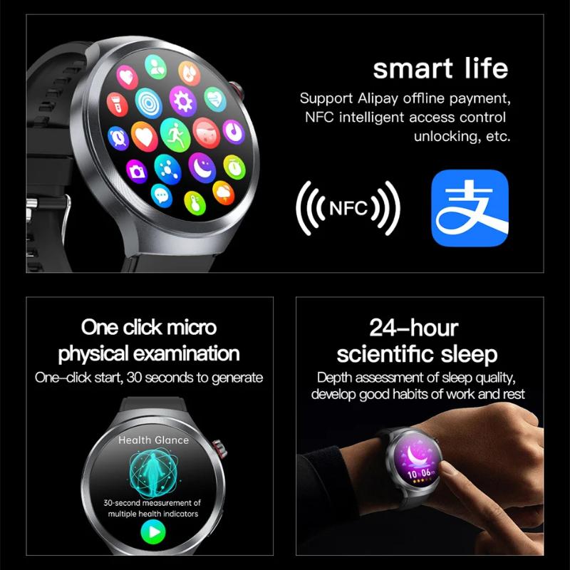 2025 New ECG+PPG Smart Watch Lipids Uric Acid Blood Pressure Health Watch Men NFC Access 100+Sport HD Bluetooth Call Clock Women