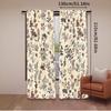 2Pcs Floral Curtain Vintage Garden Plants Herbs Flowers Botanical Classic Suitable For Living Room And Bedroom