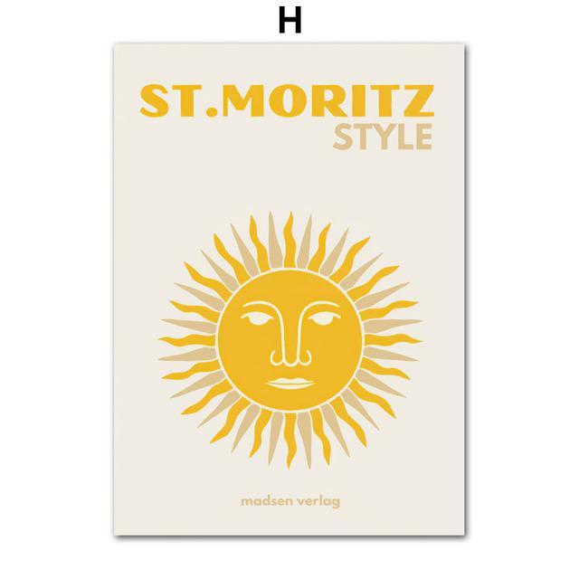 Рамка из цельного дерева Матисс Тропические растения Эйфелева башня Плакаты сглаза и принт Wall Art Холст Картины Картины Украшение гостиной