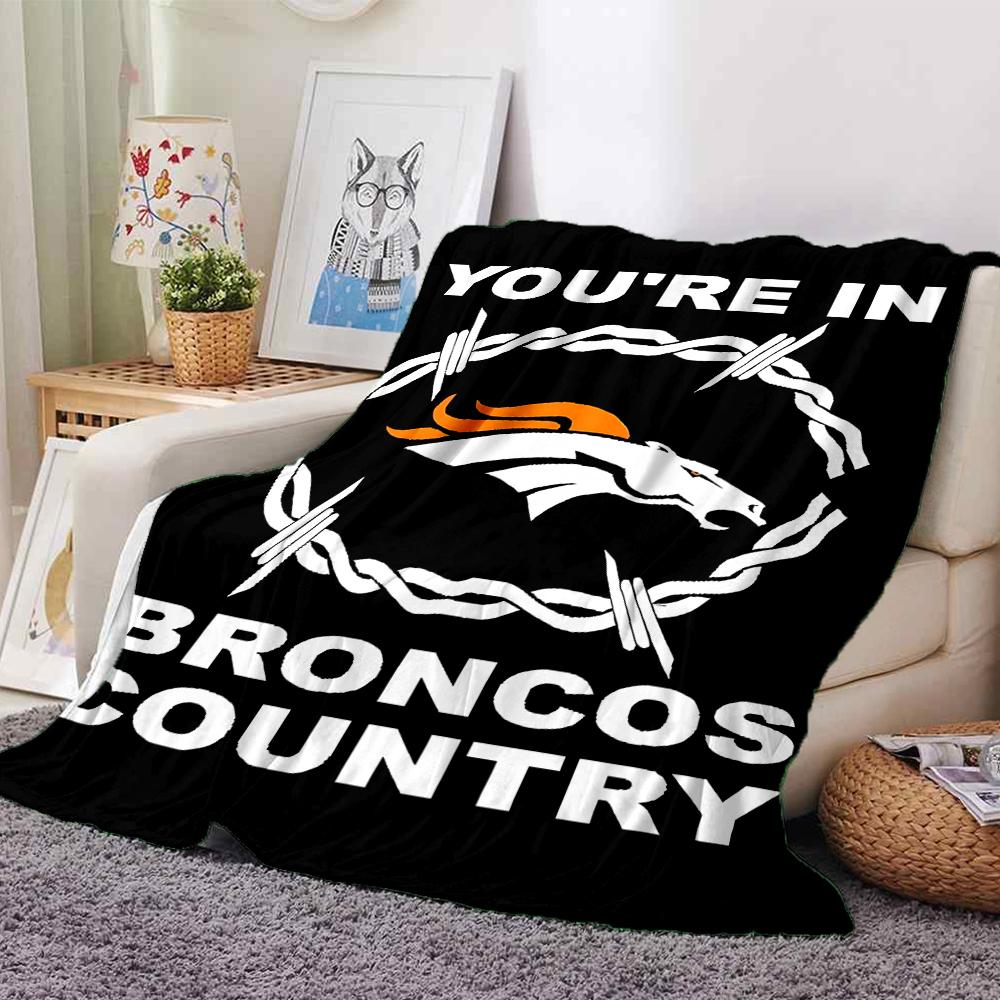 1pc Blanket - Denver Broncos LOGO Print Design,Lightweight Blanket for Sofa,Bed- Soft &Warm,Gift for All Seasons