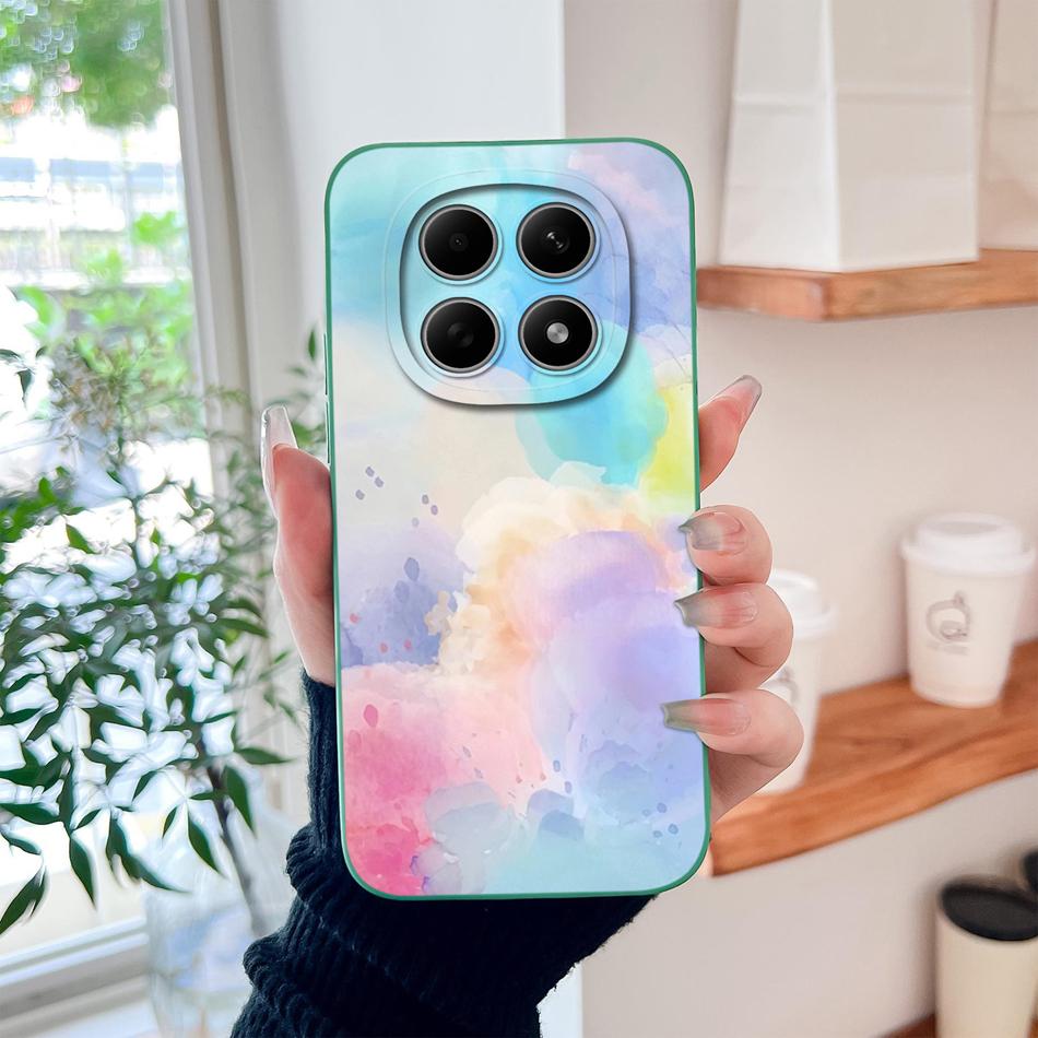 Чехол для Poco M8 Pro Милый дизайн Ударопрочный Защита для телефона Мягкий Жидкий Силикон Высокое качество Задняя крышка Для Poco M 8 M8Pro Capa
