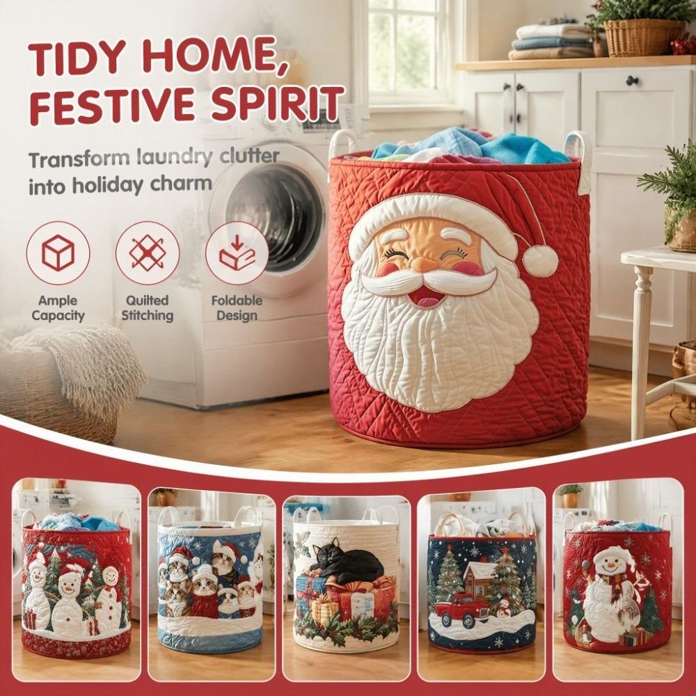 Rectangular Laundry Basket Storage Storage Basket Snowmen Laundry Bin Home