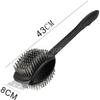 Grill Cleaning Brush BBQ tool Grill Brush 3 Stainless Steel Brushes In 1 Provides Effortless Cleanin pizza furnace stove brush