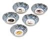 Nakamaru "Kutani Ware" No. 3 Small Bowl Set - Sleeping Cat K9-195