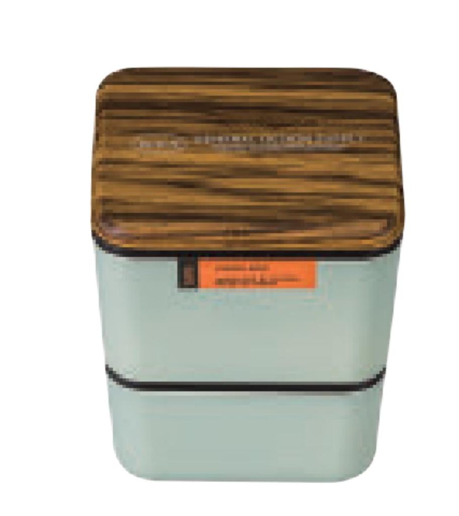 Масакадзу Квадратный Ланч-бокс Нест Зеленый Ш10 Г10 В11 G.D.S (Деревянная крышка) Размер приблизительно. 52-79825-6