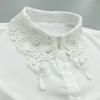 Women's Handmade Beads Fake Collar for Sweater Neckwear Decoration Ladies Half Shirt Detachable Fake Collar Decorative