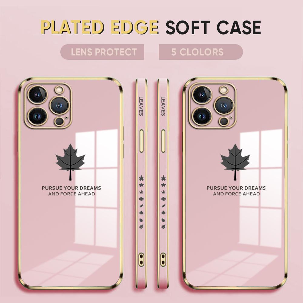 Чехол для телефона с покрытием из кленового листа для iPhone 11 13 15 Samsung Galaxy A52 Xiaomi Redmi 12C Note 10 Pro Oneplus Мягкие чехлы для смартфонов