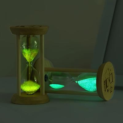 Креативные флуоресцентные песочные часы 1/10 минуты Декоративные песочные часы Светящийся песочный таймер Офис