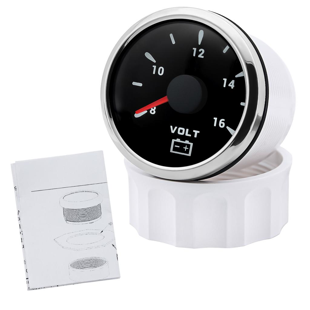 Универсальная 7-цветная светодиодная подсветка 52 мм цифровой вольтметр для 12 В транспортных средств автомобиль лодка морской IP67 водонепроницаемый вольтметр 8-16 В метр