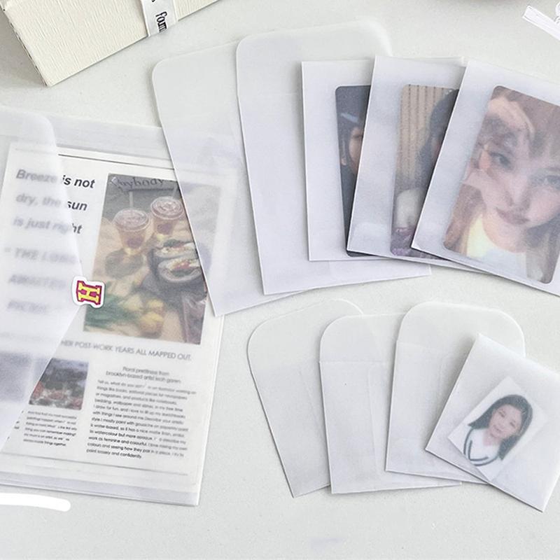 10Pcs Translucent Small Card Sleeve Protection Bag Waterproof Jewelry Small Envelope Packaging Bag
