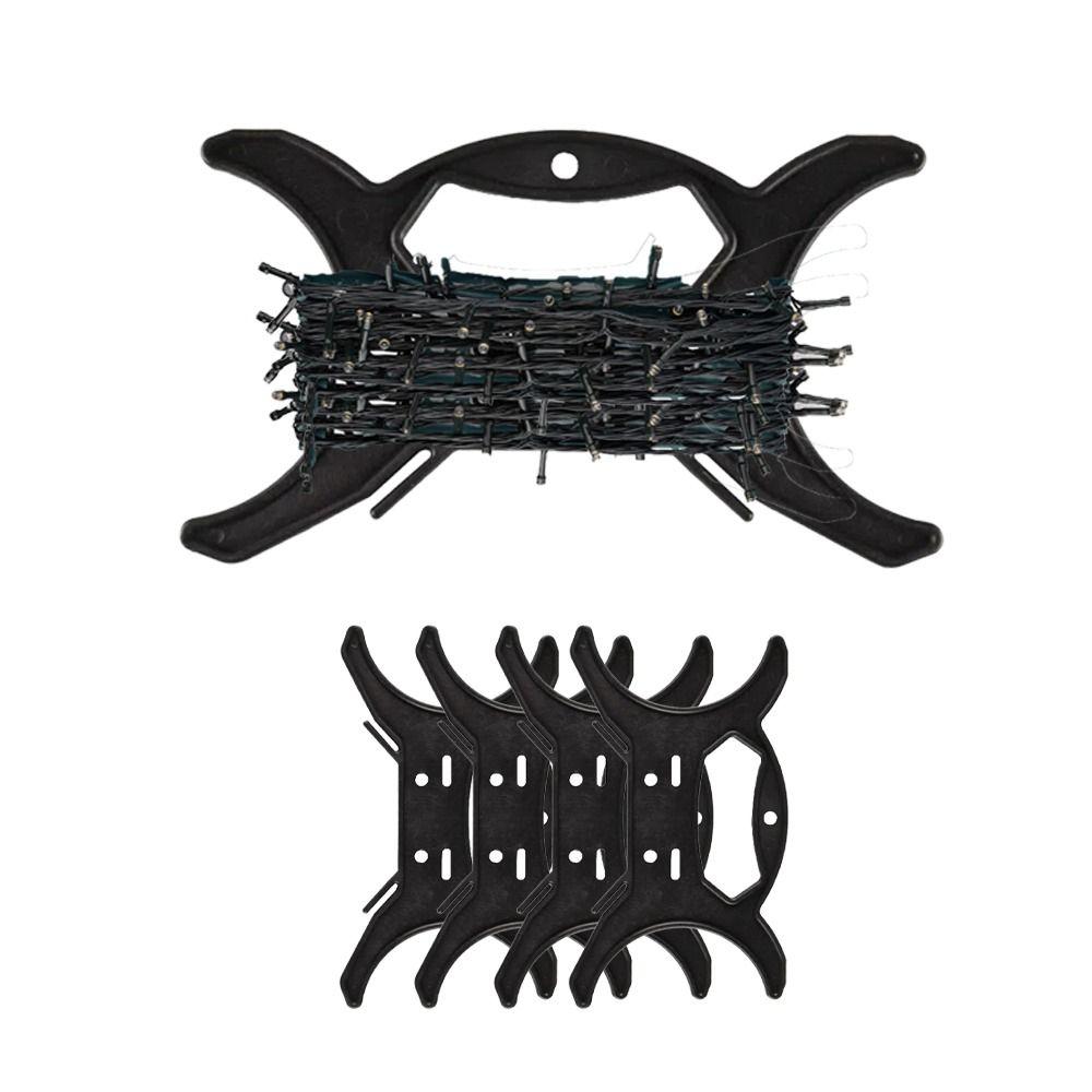5pcs New Christmas Light Storage Holder All Purpose Plastic Holiday Light Storage Black Light Cord Organizer After Holiday
