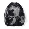 Men's Hip-hop Street Clothing Knitted Unisex Y2k Gothic Letter Pattern Pullover Winter Loose Harajuku Sweater