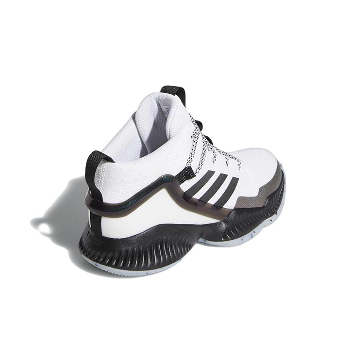 adidas Lockdown J Ткань Нескользящие Износостойкие Средняя высота Детские Баскетбольные Кроссовки Белый Черный Унисекс GZ3084