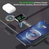 3 In 1 Wireless Charger Foldable Clear Glass Portable 15W Fast Charger for iPhone 14 15 13 12 Air Pods Watch 8 Samsung S22
