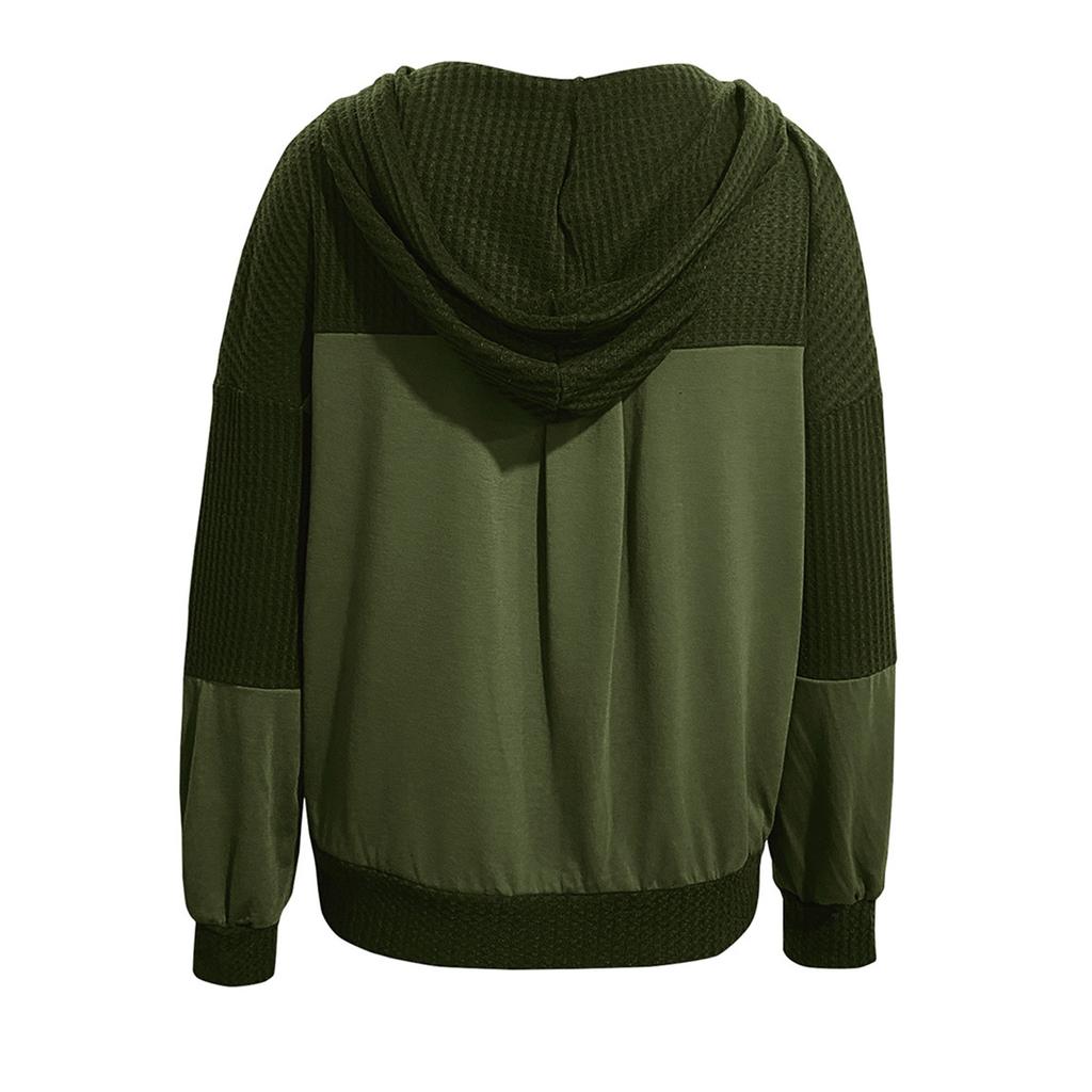 Женская однотонная рубашка с капюшоном и длинными рукавами на пуговицах