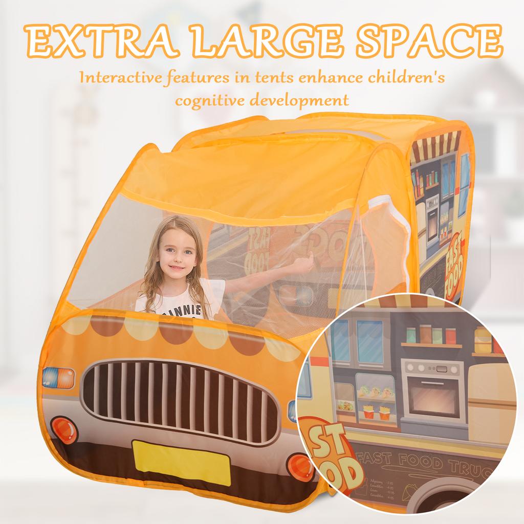 Детская палатка-фургончик с сумкой для хранения, складная игровая палатка, переносная детская игровая палатка, складная ролевая игрушка, многофункциональная еда