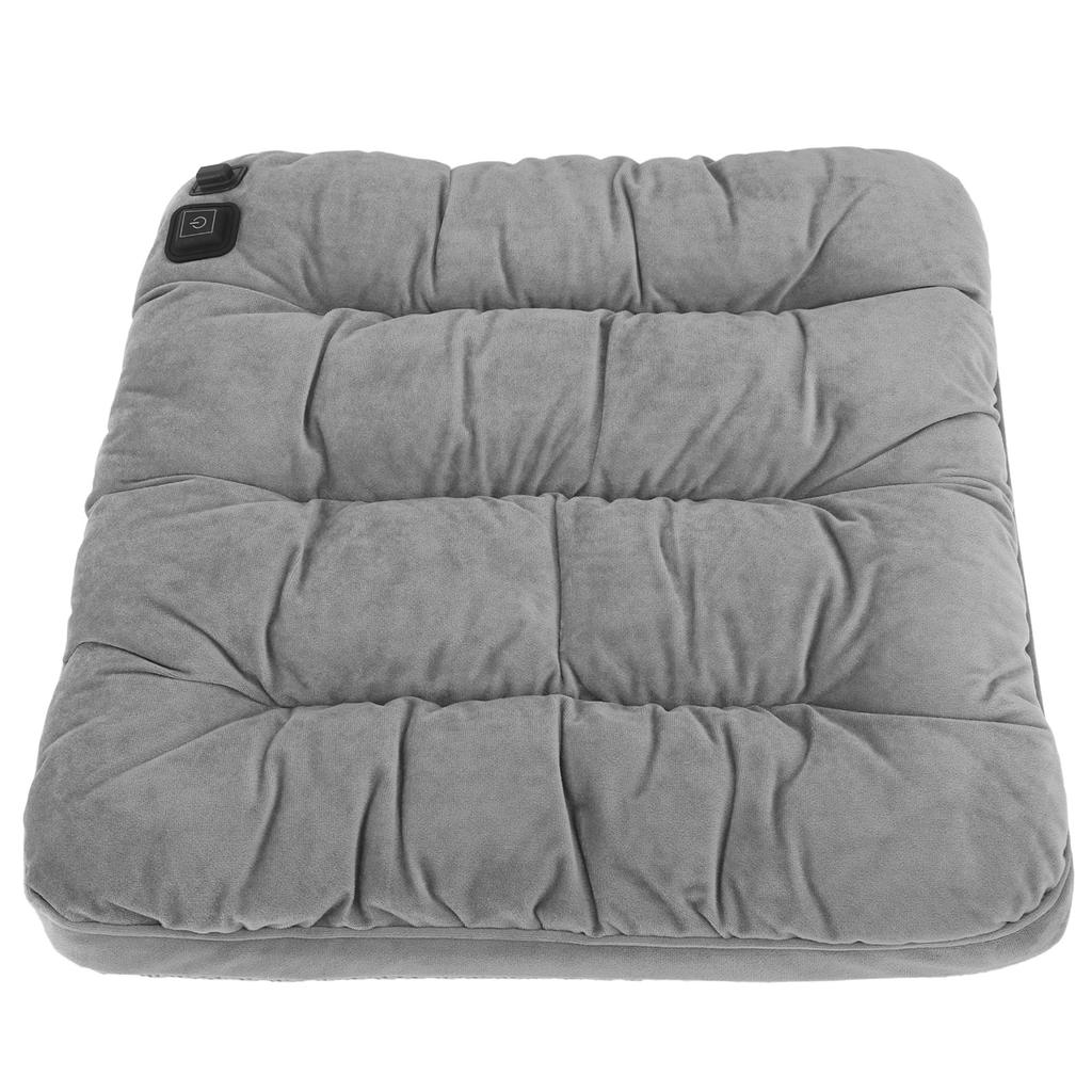 Heated Seat Cushion 3 Temp Modes Soft Washable Fast Heating USB Power Heating Seat Pads for Office Travel Family Gray