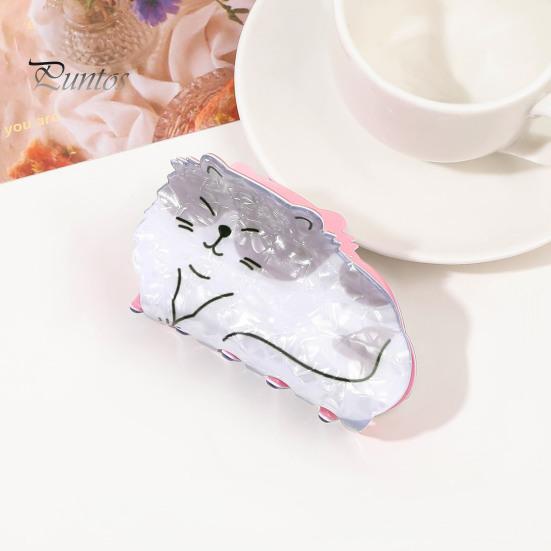 Акриловая заколка для волос в форме мультяшного животного, пружинный дизайн, нескользящая, сильная ручка, заколка для волос в виде акулы, аксессуар для волос