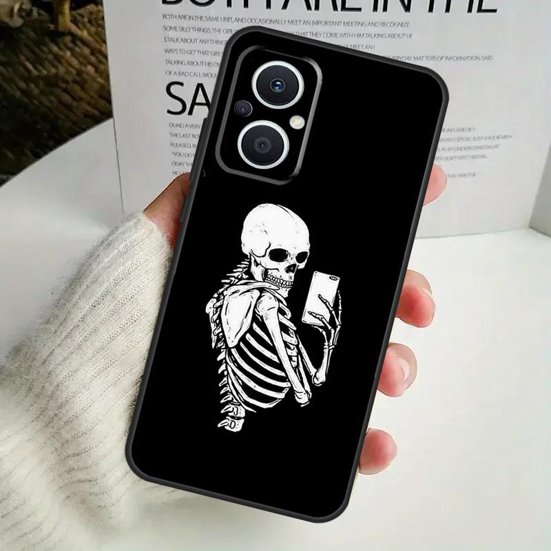 Эстетичный чехол-скелет для телефона OPPO Reno 8T 14F 13 F 12 11 10 14 Pro 7 8 Lite OPPO Find X8 X6 X5 X9 Pro