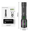 High-power Bright LED Flashlight Outdoor Multifunctional Flashlight USB Charging Telescopic Zoom Long-distance Flashlight