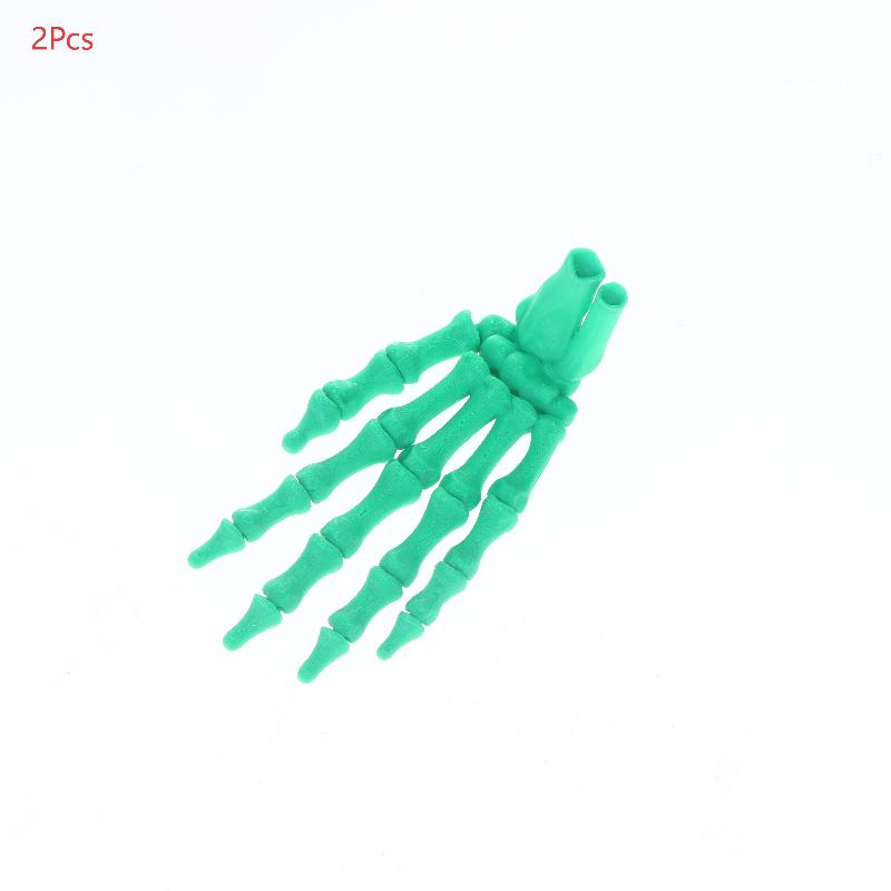 2Pcs 3D Printed Plastic Scary Decoration Halloween Skeleton Hand Prop For Haunted House Horror Party Table Display Ghost