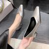 Fashion 2025 Spring and Autumn New Shallow Mouth Shoes Women's Fashion Casual All-match Mid-heel Set Toe High-heeled Shoes Women