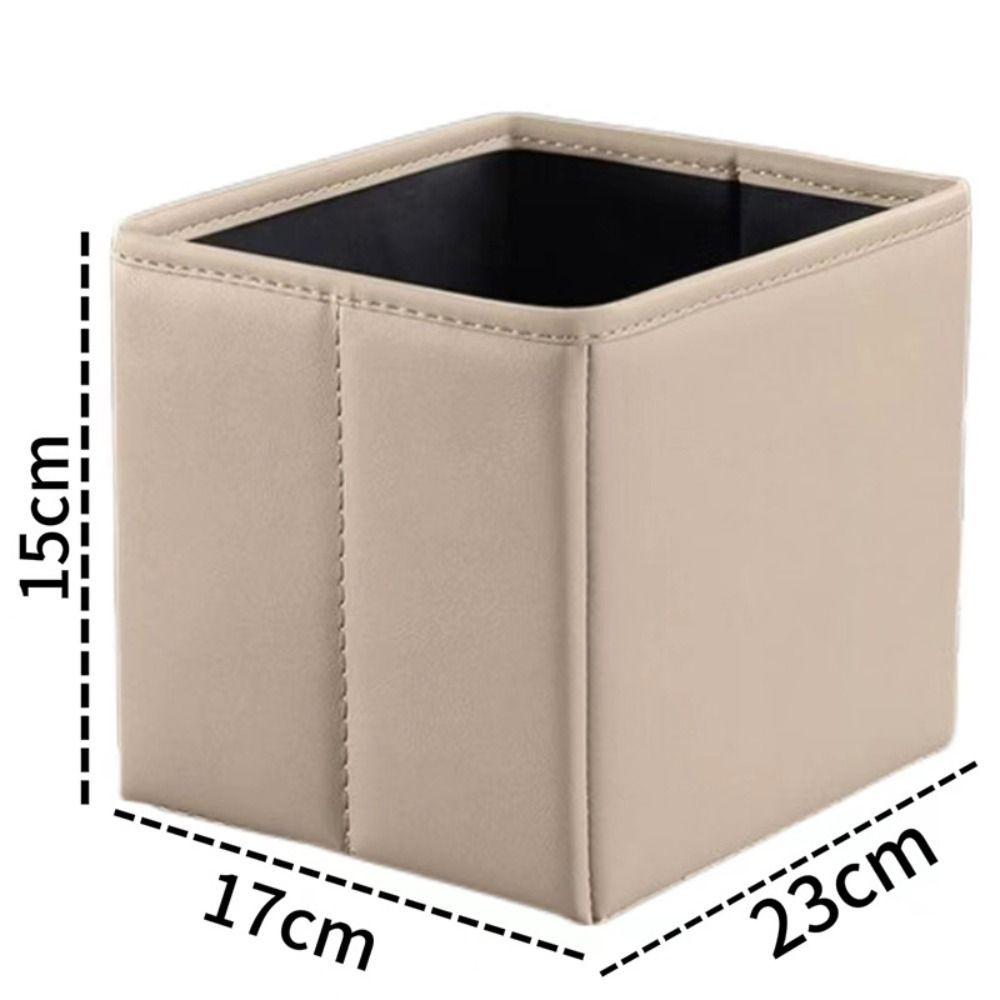 Waterproof Car Trash Bin Faux Leather Vehicle Trash Can Multi Functional Car Garbage Cans  Storage