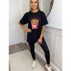 Oversized T Shirt Black Fries Before Guys Graphic With Heart XOXO Print Casual Wear For Women Summer Outfit Street Style Fashion Top