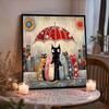 Кот, укрывающийся от дождя, Полный 5D DIY Жемчужная Алмазная Живопись Камни Наборы для Взрослых/Новичков Идея Подарка Домашний Декор 11,81x11,81 дюйма