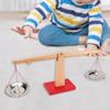 Math Game Counting Toy Multipurpose,Portable Balance Calculation Stand Early Learning Wooden