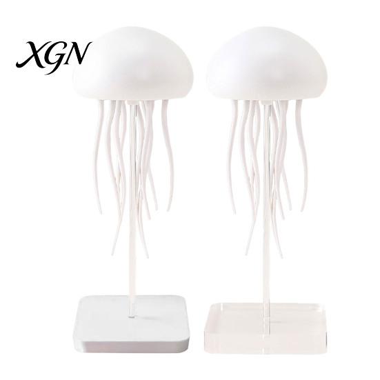 Floating Jellyfish Desk Lamp Smart Ambient for Bedroom, Decorative Night Light Sensory Meditation And Bedside Relaxation, Tabletop LED Mood