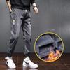 Men's Plus Velvet Thick Harem Jeans - Large Size, Loose Fit, Warm Casual Pants for Autumn & Winter