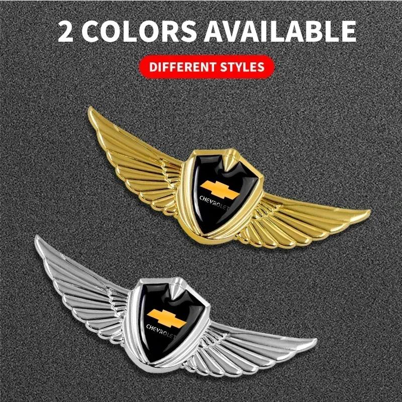 1Pcs Metal Car 3D Eagle Angel Wings Logo Trunk Fender Sticker For Chevrolet Colorado Cruze Spark Captiva Malibu Trax Aveo Camaro XK2