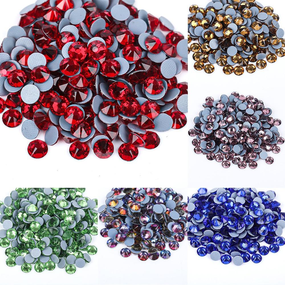 2088 16Cut Austrian Rhinestones Diamond Nail Art 3D DIY Mobile Phone Case ABS Hot-Fix Rubber Bottom Flats Glass Jewelry Shoes