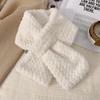 Soft Cross Scarf Thickened Winter Scarves Elegant Knitted Neckerchief  Outdoor