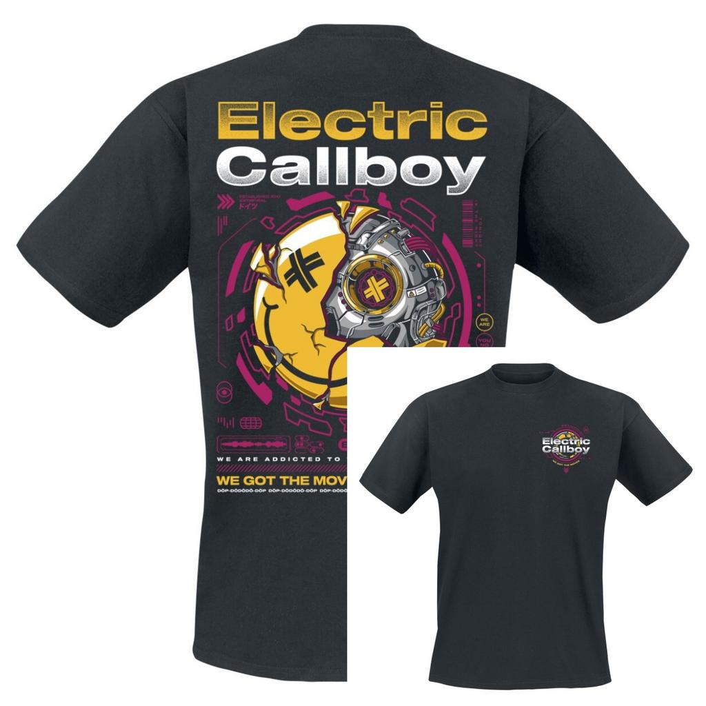 Rare Electric Callboy Cotton Band Shirt Unisex Summer Short Sleeve Fashion Brand Tee Luxury Casual Vintage