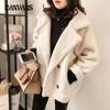 Women's Autumn and Winter Plus Size Coat Season Particles Velvet Thickened Fur One Biker Suit