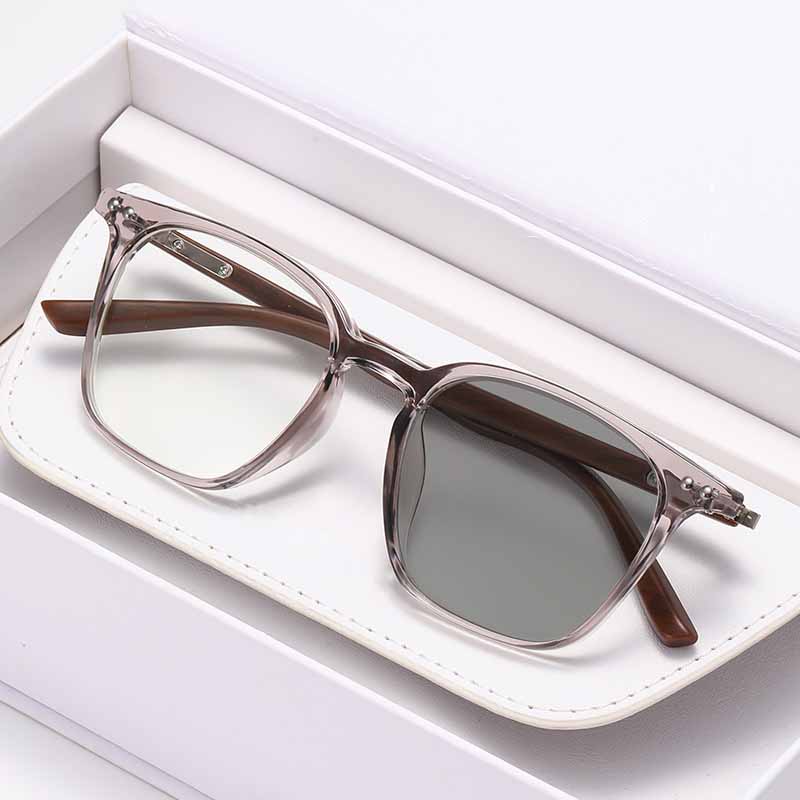 Женские очки-оверсайз с фотохромными линзами для близорукости, новая модная женская оправа для очков для близи, готовые солнцезащитные очки, диоптрии от 0 до -4.0